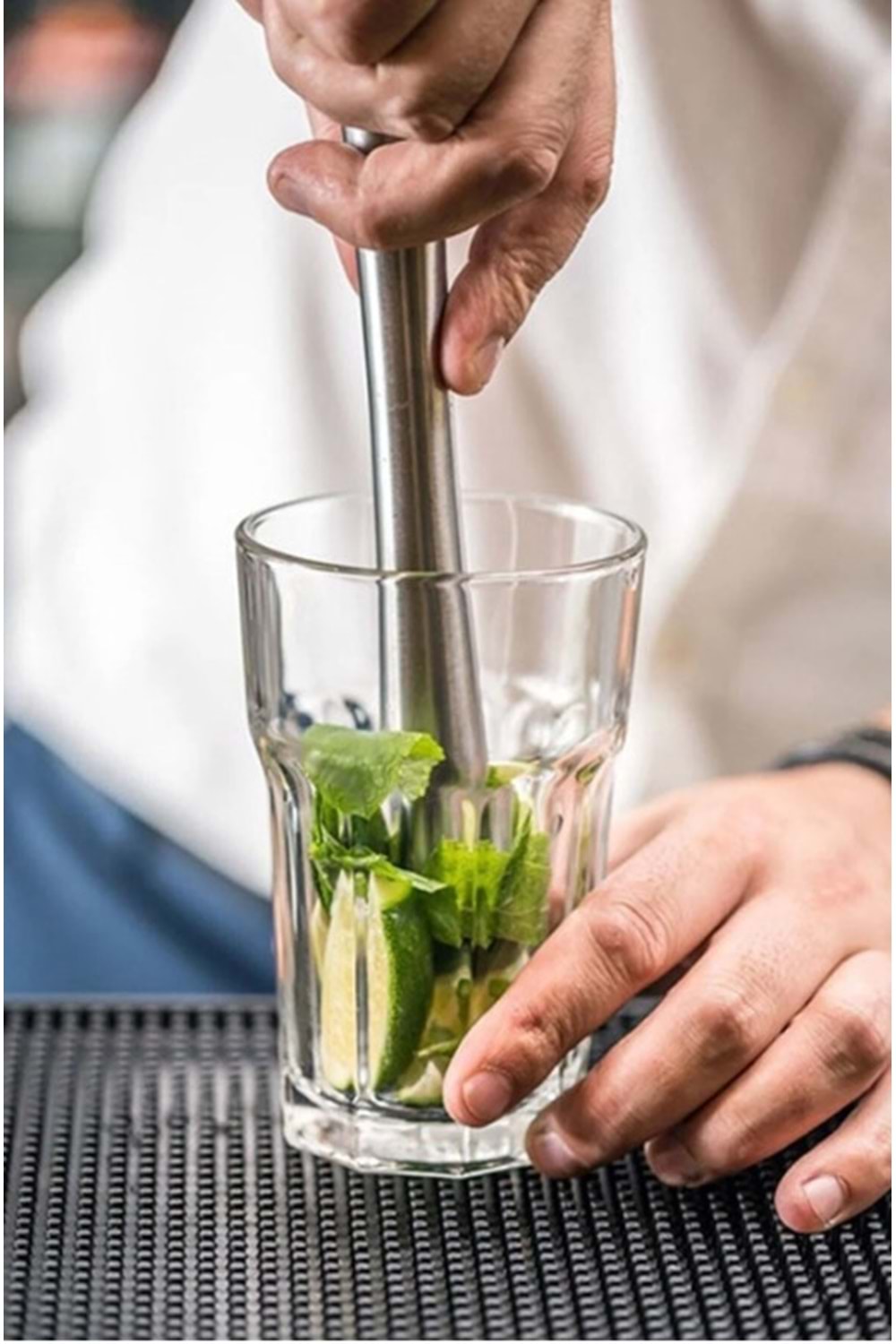 Paslanmaz Çelik Mojito Tokmağı Buz Tokmağı Kokteyl Hazırlama Ezici Tokmak 17cm