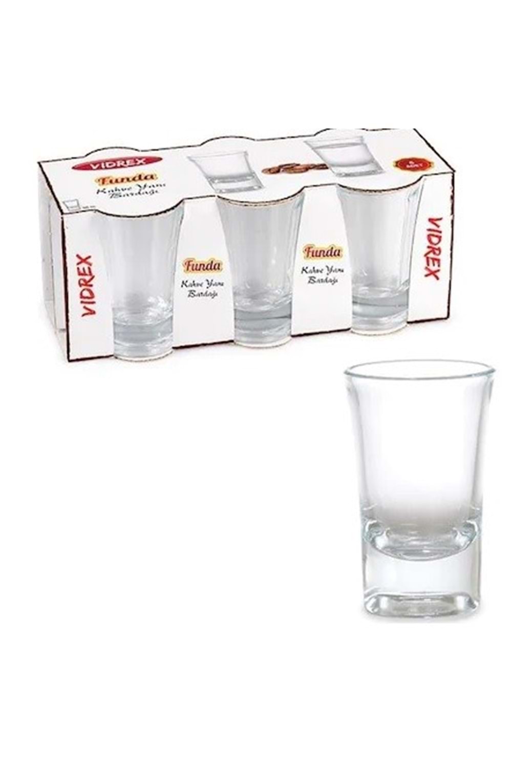 Cam Kahve Yanı Su Bardağı Likör Shot Bardak 50cc Tekila 6 Adet