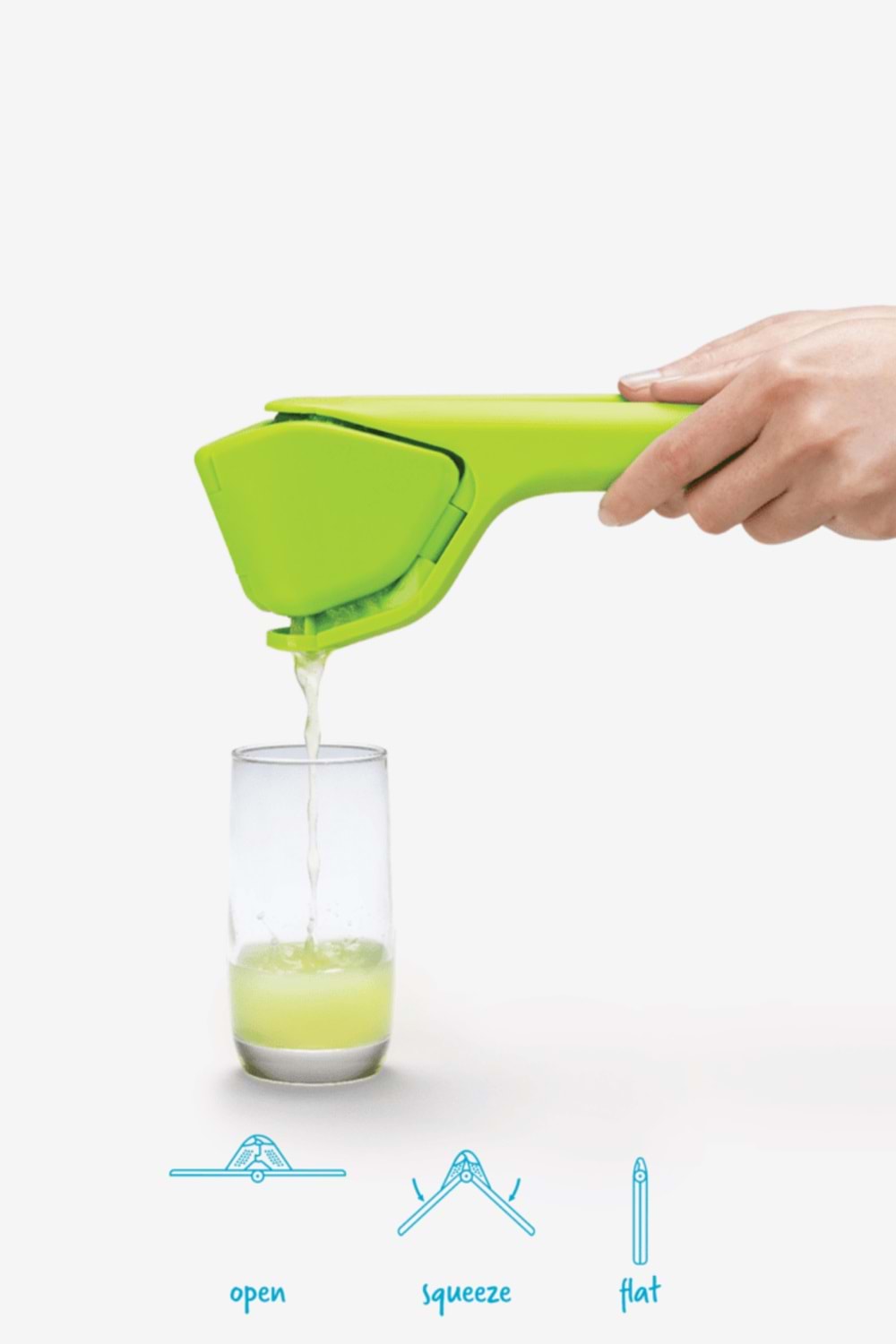 Dreamfarm Fluicer – Kolay Sıkmalı Portatif Lime Sıkacağı Yeşil Sıkacak 23 cm