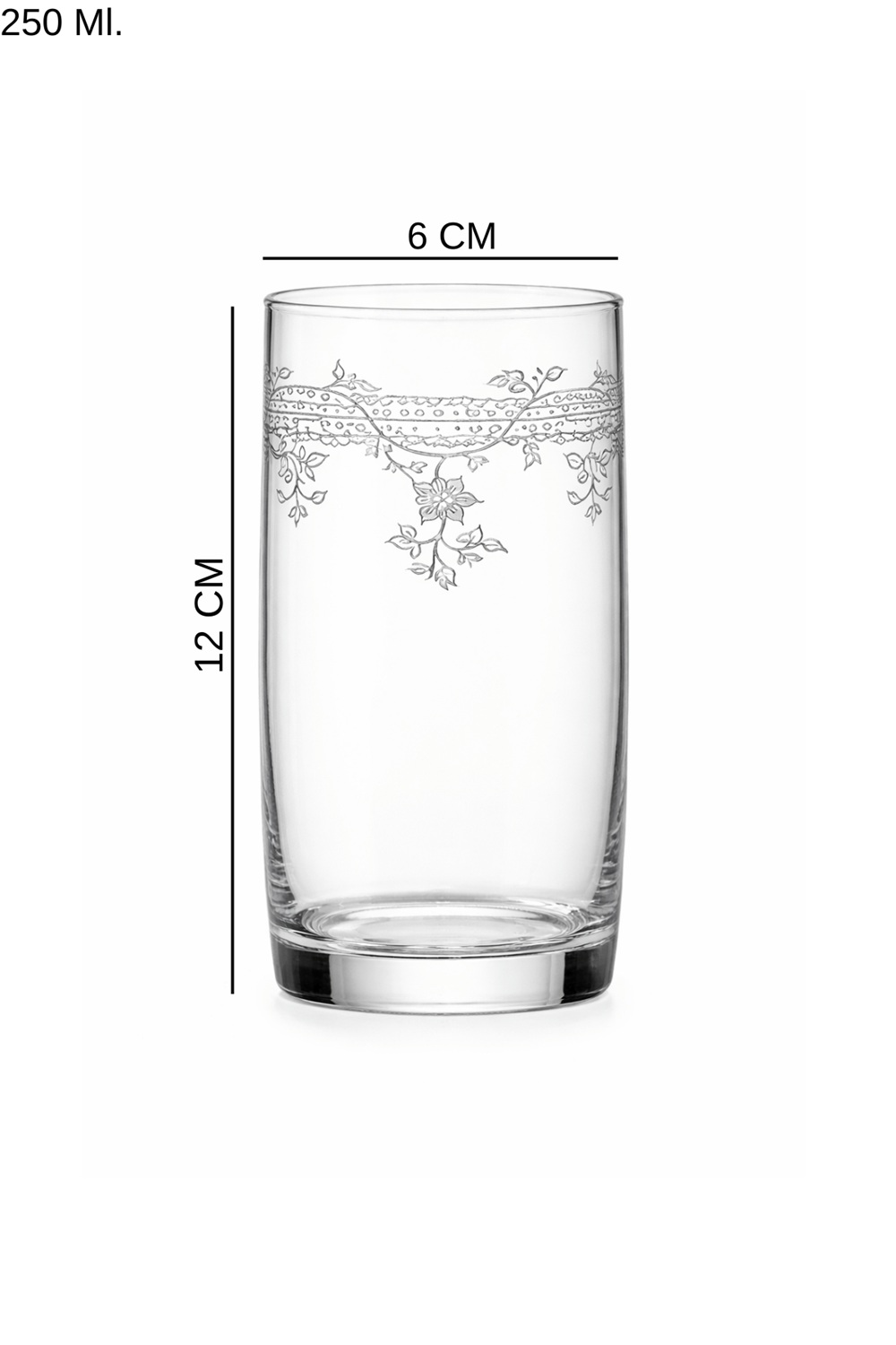 Florale Model Desenli Zarif Su & Meşrubat Bardağı 2’li Set