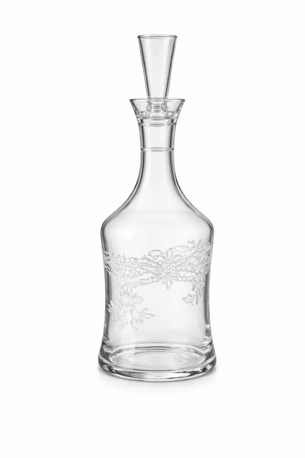 1300 ml El Yapımı Şeffaf Cam Karaf – Florale Model Su Meşrubat ve Kokteyl Servis Sürahisi