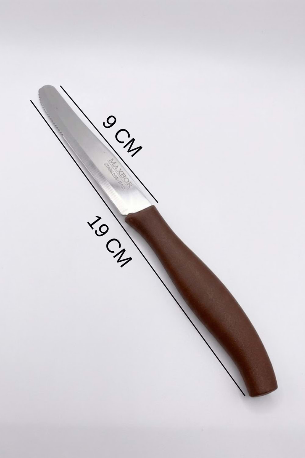 Orijinal İtalyan Meyve Bıçağı 6’lı Set – Paslanmaz Çelik Keskin Servis Bıçak - Kahverengi