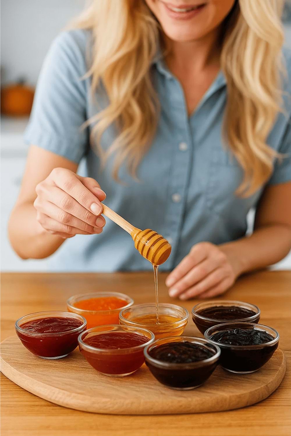 6’lı Şeffaf Cam Reçellik – Kahvaltı Sunum Kasesi - Reçel & Bal Sunumluk