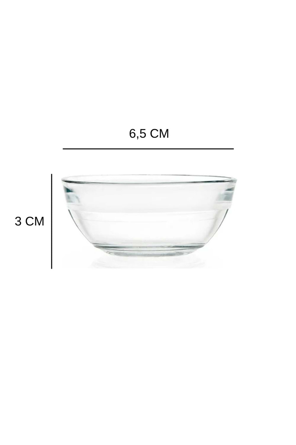 6’lı Şeffaf Cam Reçellik – Kahvaltı Sunum Kasesi - Reçel & Bal Sunumluk