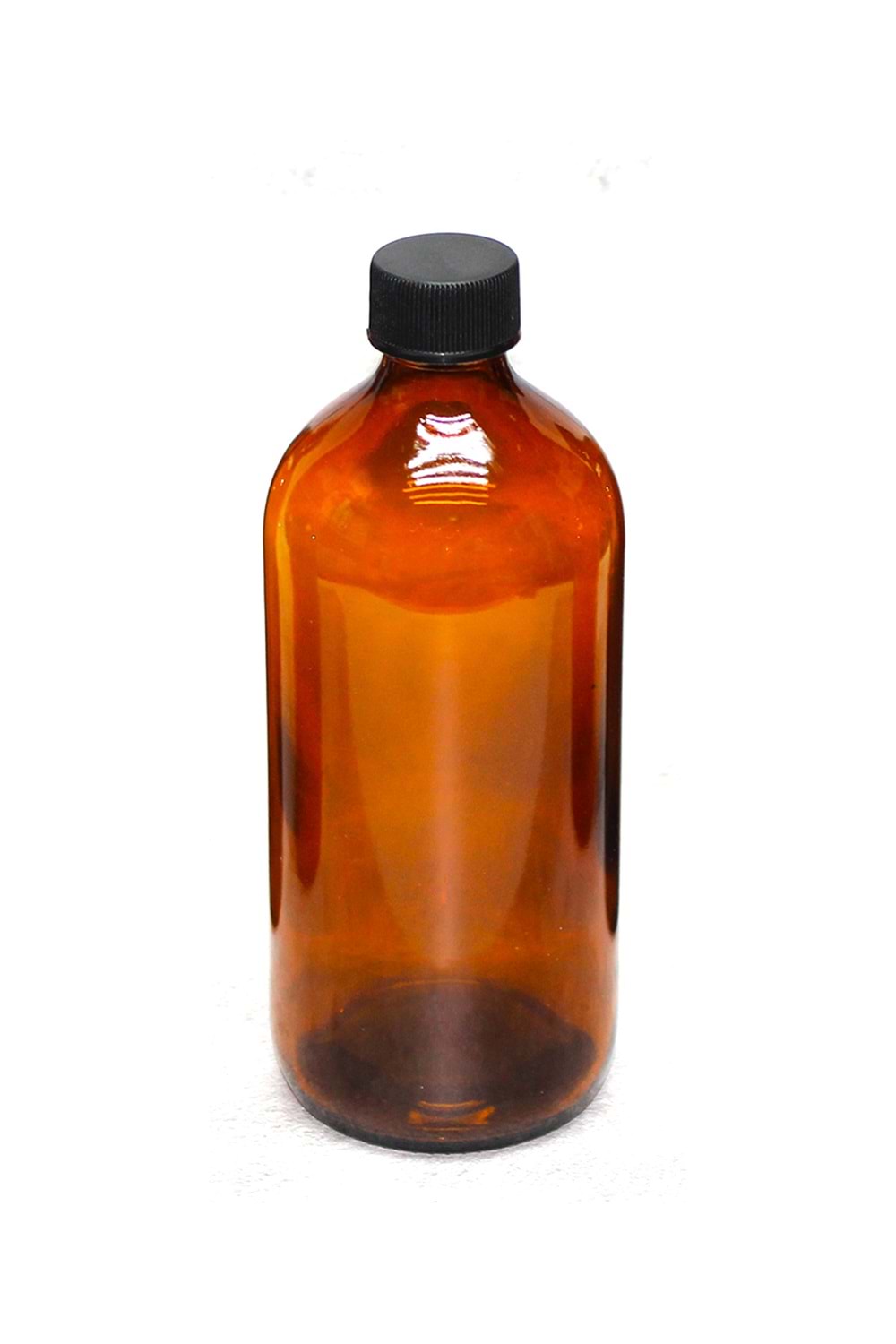 5 Adet 500 Ml Siyah Plastik Kapaklı Amber Kahverengi Cam Şişe