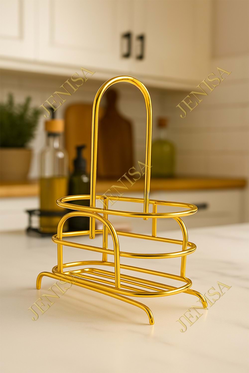 Gold Metal Sabunluk Yağdanlık Stant - Altın Stant