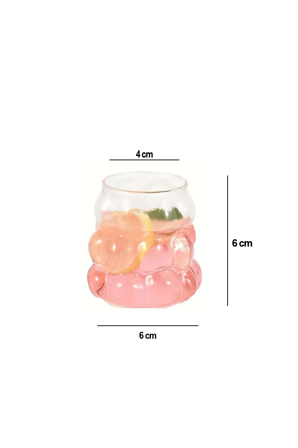 6'lı Boncuk Üzüm Desenli Bubble Cam Kahve Yanı Bardağı – Pinterest Tarzı Bardak 90 ml