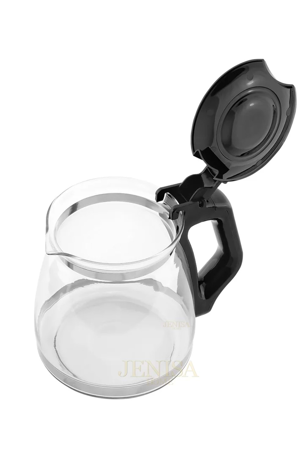 Isıya Dayanıklı Büyük Cam Demlik – 1700 ml Kapasiteli, Çelik Süzgeçli ve Kapaklı Tasarım