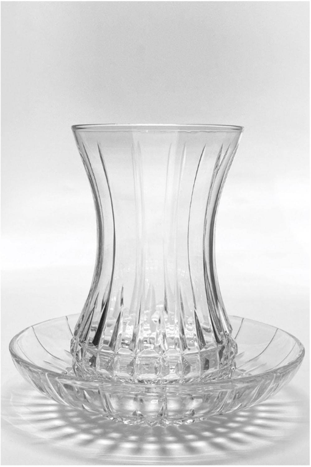 12 Parça Bakara Dekor Kesme Çay Seti - Özel Yapım Çay Bardak Tabak