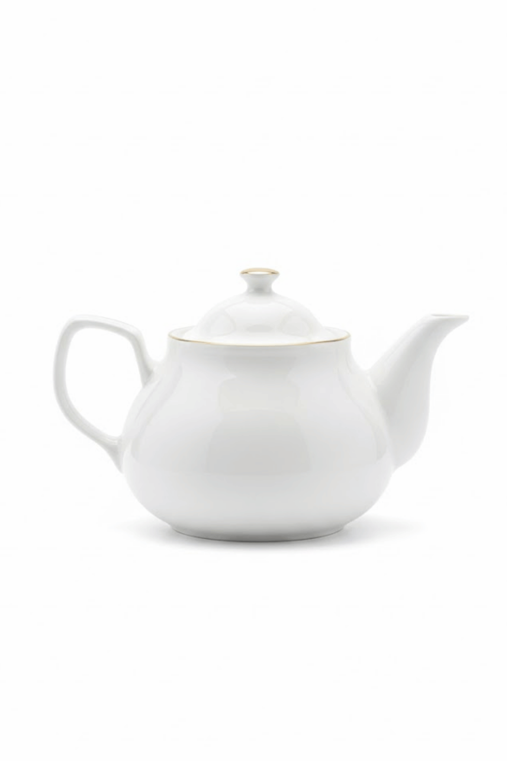 Yaldızlı Porselen Demlik – 650 Ml Sade Üst Demlik