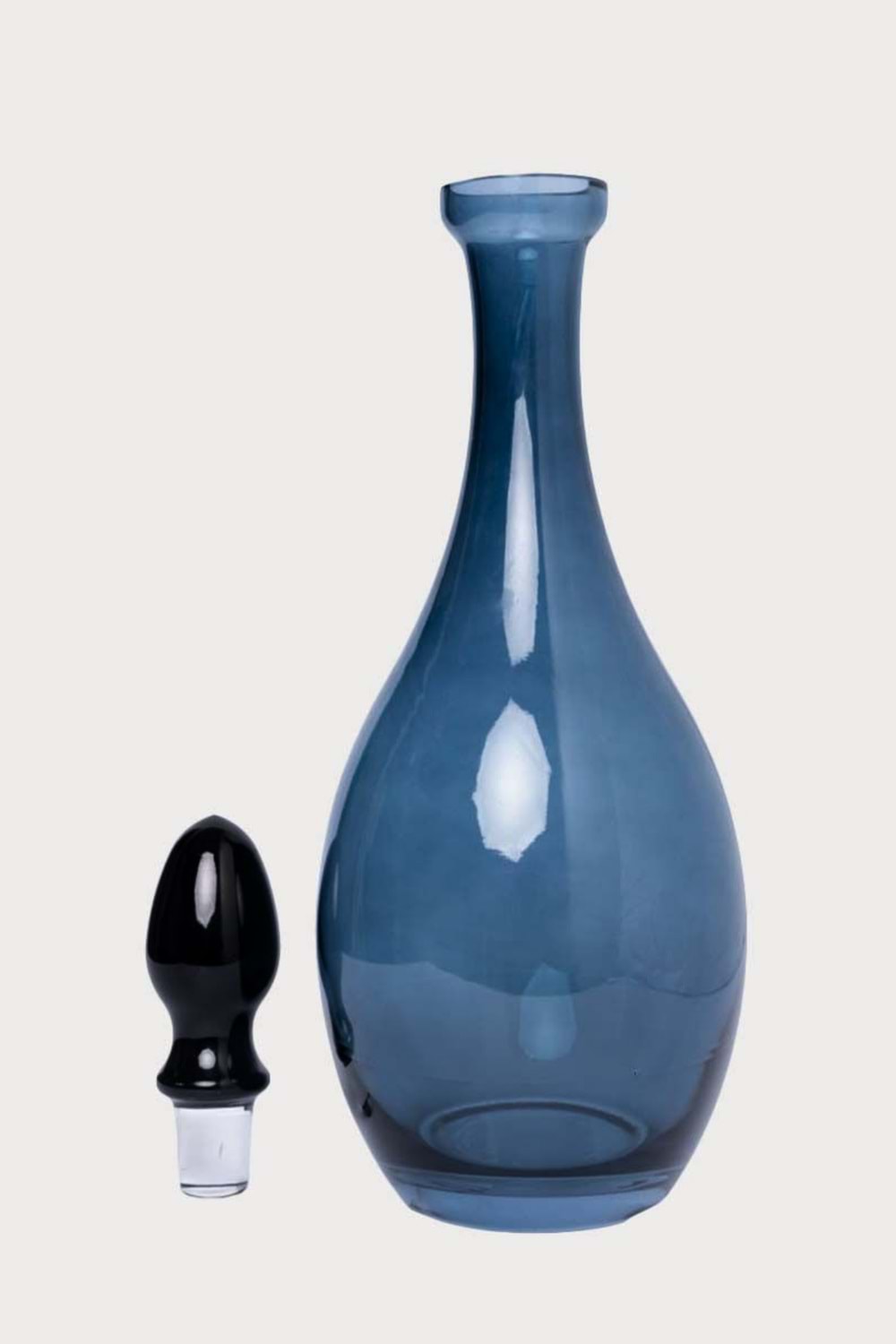 Mavi Cam Kapaklı Sürahi - Mavi Renk Modern Tasarım