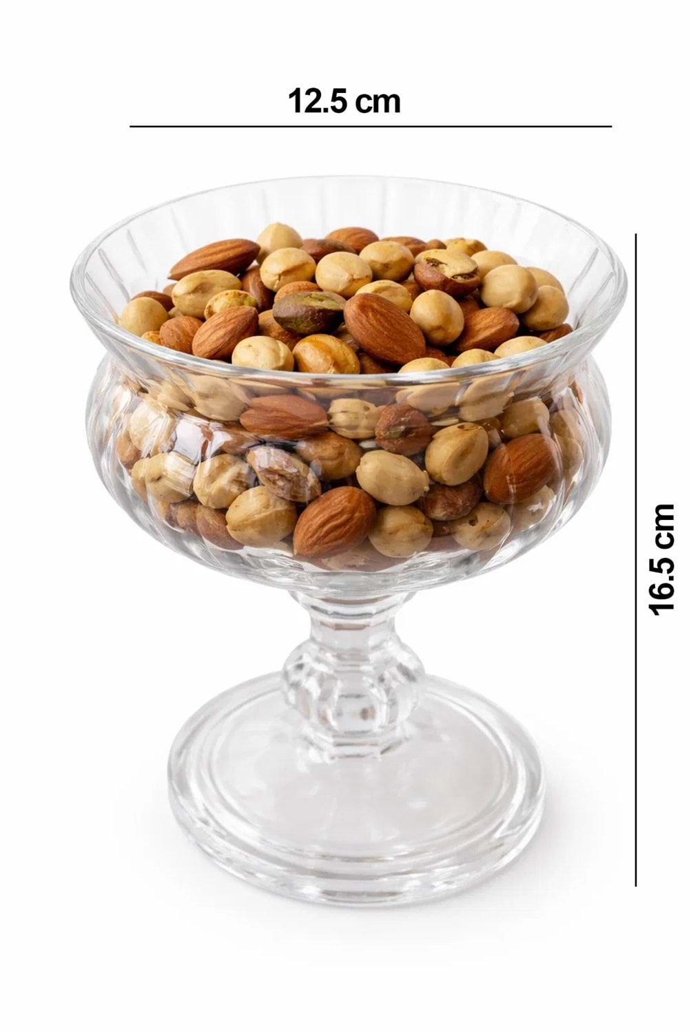 Ayaklı Şeffaf Cam Şekerlik & Lokumluk – Çikolata, Draje ve Şeker Sunum Kasesi