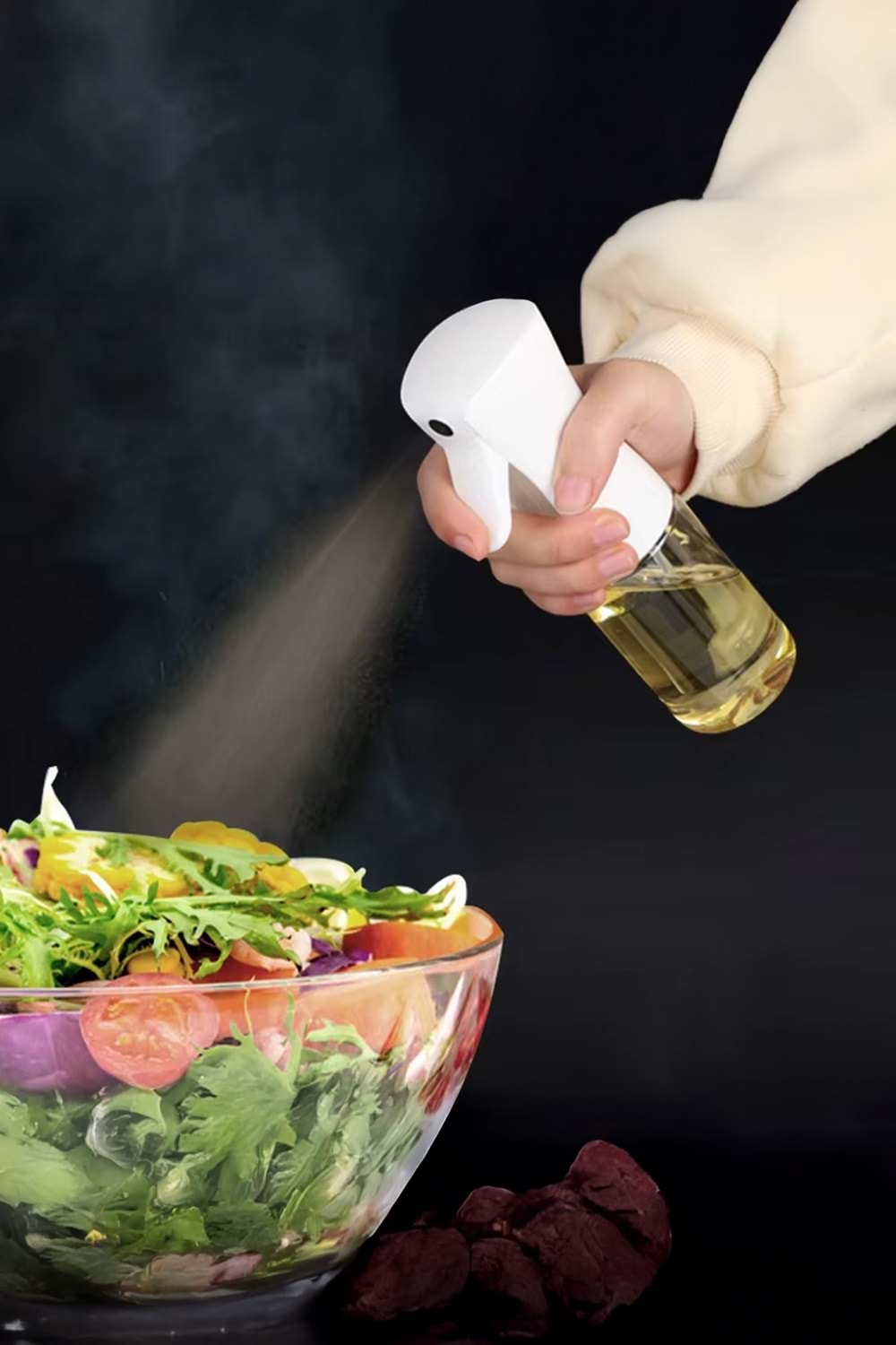 Airfryer Uyumlu Sprey Yağdanlık – 260 ml Cam Şişe,Yağ Püskürtücü Fritöz Izgara Salata