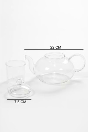 Isıya Dayanıklı Cam Bitki Çayı Demliği – Şeffaf Borosilikat Cam Çaydanlık ve Demlik Seti