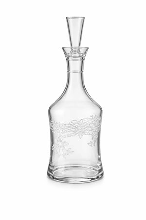 1300 ml El Yapımı Şeffaf Cam Karaf – Florale Model Su Meşrubat ve Kokteyl Servis Sürahisi