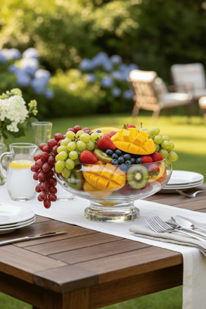 El Yapımı Sade Cam Ayaklı Sunum Kasesi - Salata Kasesi Sunumluk 13x20 cm