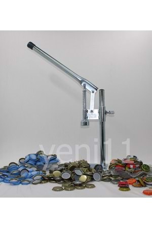 Gazoz Soda Kapağı Kapatma Makinesi + 100 Kapak HEDİYELİ Şişe Kapatma Aleti