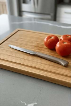 Orijinal İtalyan Tırtıklı Meyve Bıçağı 6’lı Set – Keskin Paslanmaz Çelik - Gri