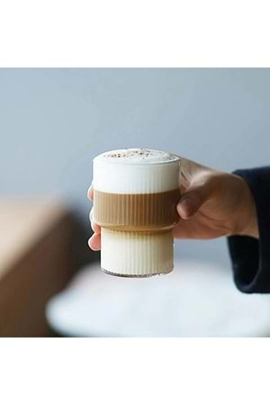 Isıya Dayanıklı Borosilikat Origami Stil Kahve Ve Sunum Bardağı 300 ml 2 Adet