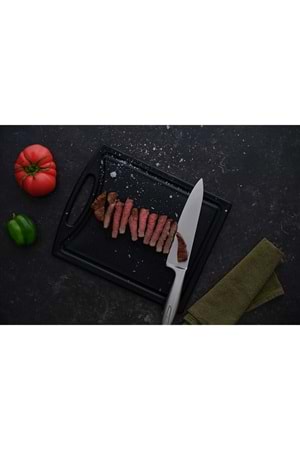 Polietilen Kesme Tahtası Oluklu Tutacaklı 32,5*26,5*1 Cm
