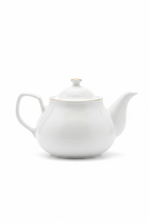 Yaldızlı Porselen Demlik – 650 Ml Sade Üst Demlik