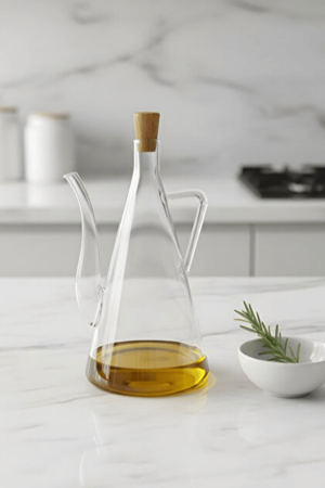 Premium Cam Yağdanlık 500 ML Damlatmaz Zeytinyağı Şişesi