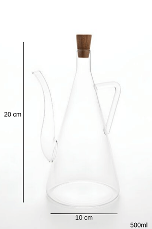 Premium Cam Yağdanlık 500 ML Damlatmaz Zeytinyağı Şişesi