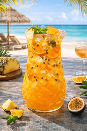 1250 Ml. Desenli İnce El Yapımı Cam Karaf - İris Kokteyl Meşrubat Sunum Servis Sürahi