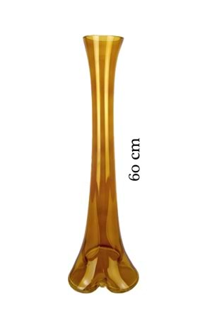 Fil Ayağı Cam Vazo Amber 60 cm