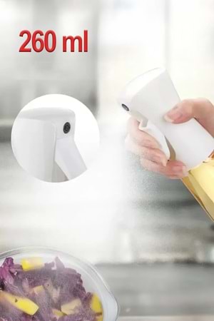 Airfryer Uyumlu Sprey Yağdanlık – 260 ml Cam Şişe,Yağ Püskürtücü Fritöz Izgara Salata