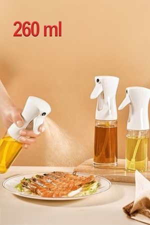 Airfryer Uyumlu Sprey Yağdanlık – 260 ml Cam Şişe,Yağ Püskürtücü Fritöz Izgara Salata