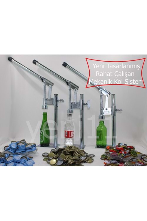 Gazoz Soda Kapağı Kapatma Makinesi +100 Kapak Şişe Kapatma Aleti
