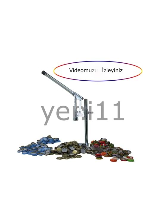 Gazoz Soda Kapağı Kapatma Makinesi + 500 Kapak Şişe Kapatma Aleti