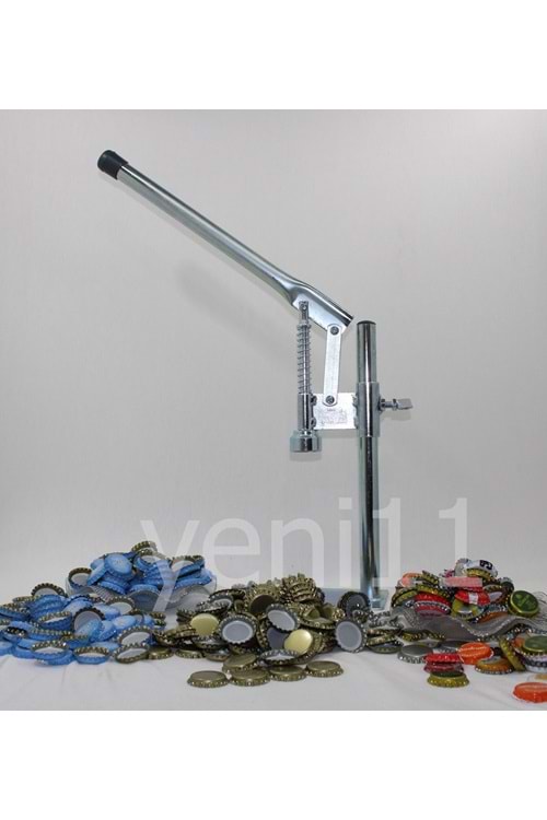 Gazoz Soda Kapağı Kapatma Makinesi + 100 Kapak HEDİYELİ Şişe Kapatma Aleti
