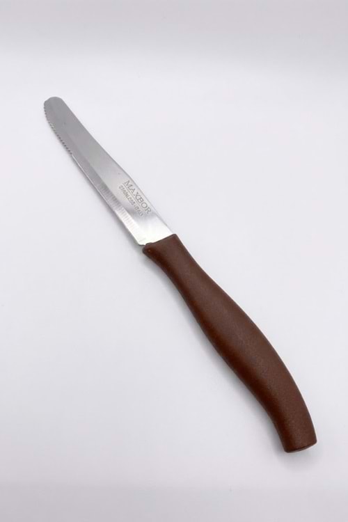 Orijinal İtalyan Meyve Bıçağı 6’lı Set – Paslanmaz Çelik Keskin Servis Bıçak - Kahverengi