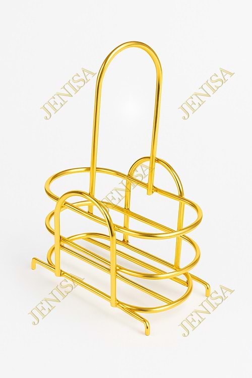 Gold Metal Sabunluk Yağdanlık Stant - Altın Stant