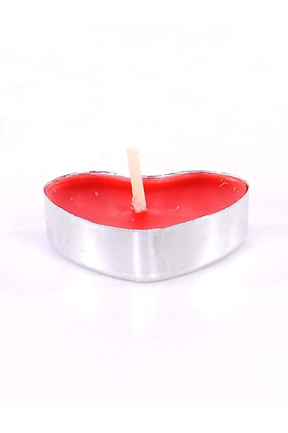 Tealıght 50 Adet Kırmızı Kalpli Kokulu Mum Seti Tealight Tilayt