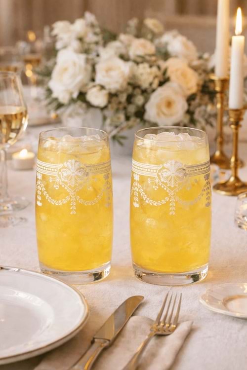 Coronam Model Desenli Su & Meşrubat Bardağı – 2’li Şeffaf Zarif Set