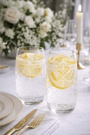 Coronam Model Desenli Su & Meşrubat Bardağı – 2’li Şeffaf Zarif Set