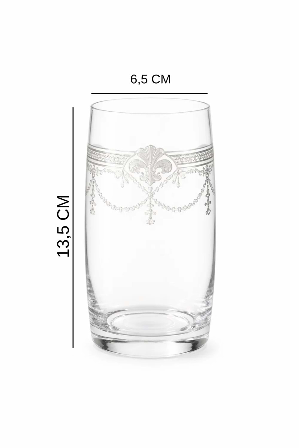 Coronam Model Desenli Su & Meşrubat Bardağı – 2’li Şeffaf Zarif Set