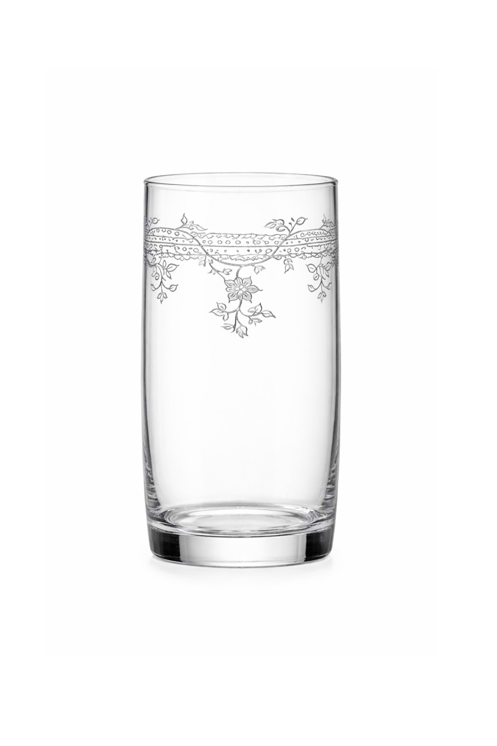 Florale Model Desenli Su & Meşrubat Bardağı – 2’li Şeffaf Zarif Set