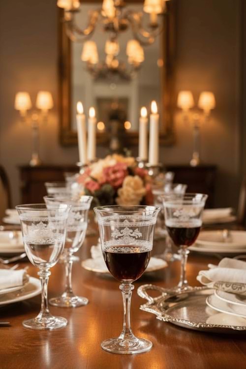 İnsigne Model Desenli Şeffaf Cam Kadeh 2’li – Zarif Sofra Sunumu