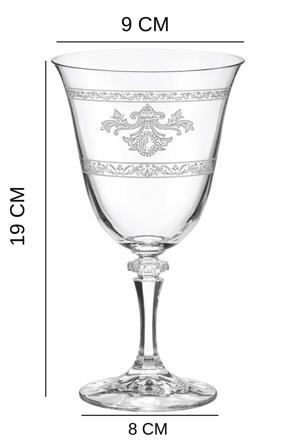 İnsigne Model Desenli Şeffaf Cam Kadeh 2’li – Zarif Sofra Sunumu