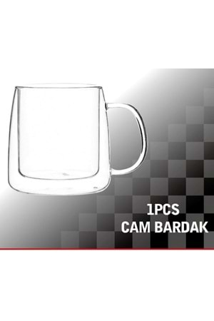 Borosilikat Cam Kupa 1 Adet 260 ml Bardak KRD09