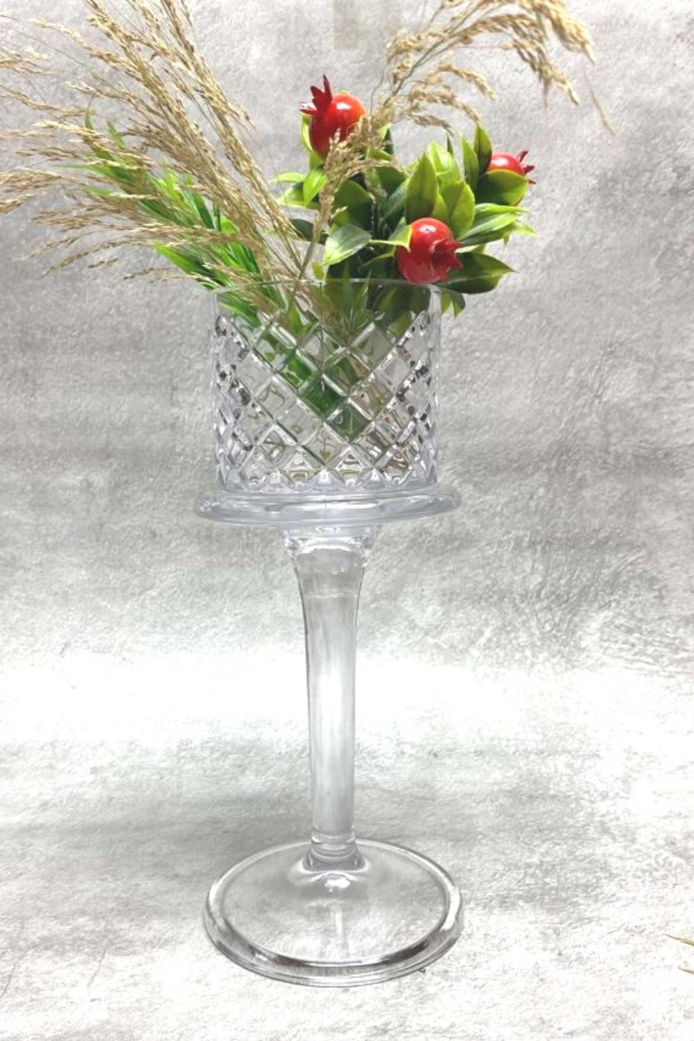 El Yapımı Gözde Kafes Model Ayaklı Sunumluk 10X30 Cm