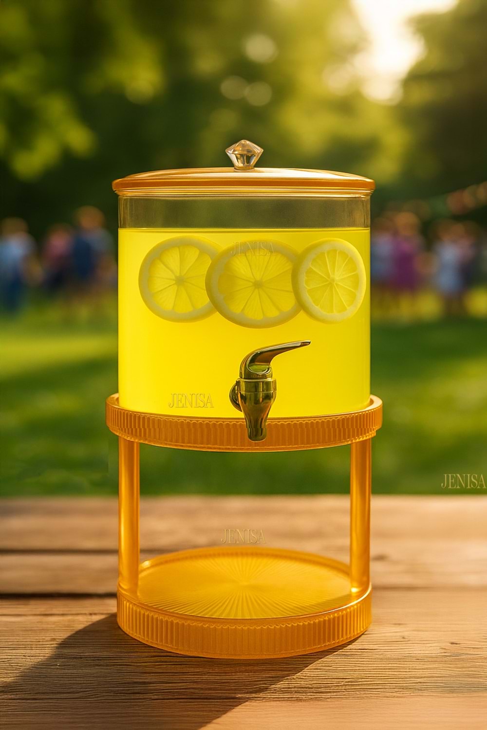 2.6 Litre Amber Cam Şerbetlik – Musluklu, Standlı Sunumluk Sebil İçecek Dispenseri