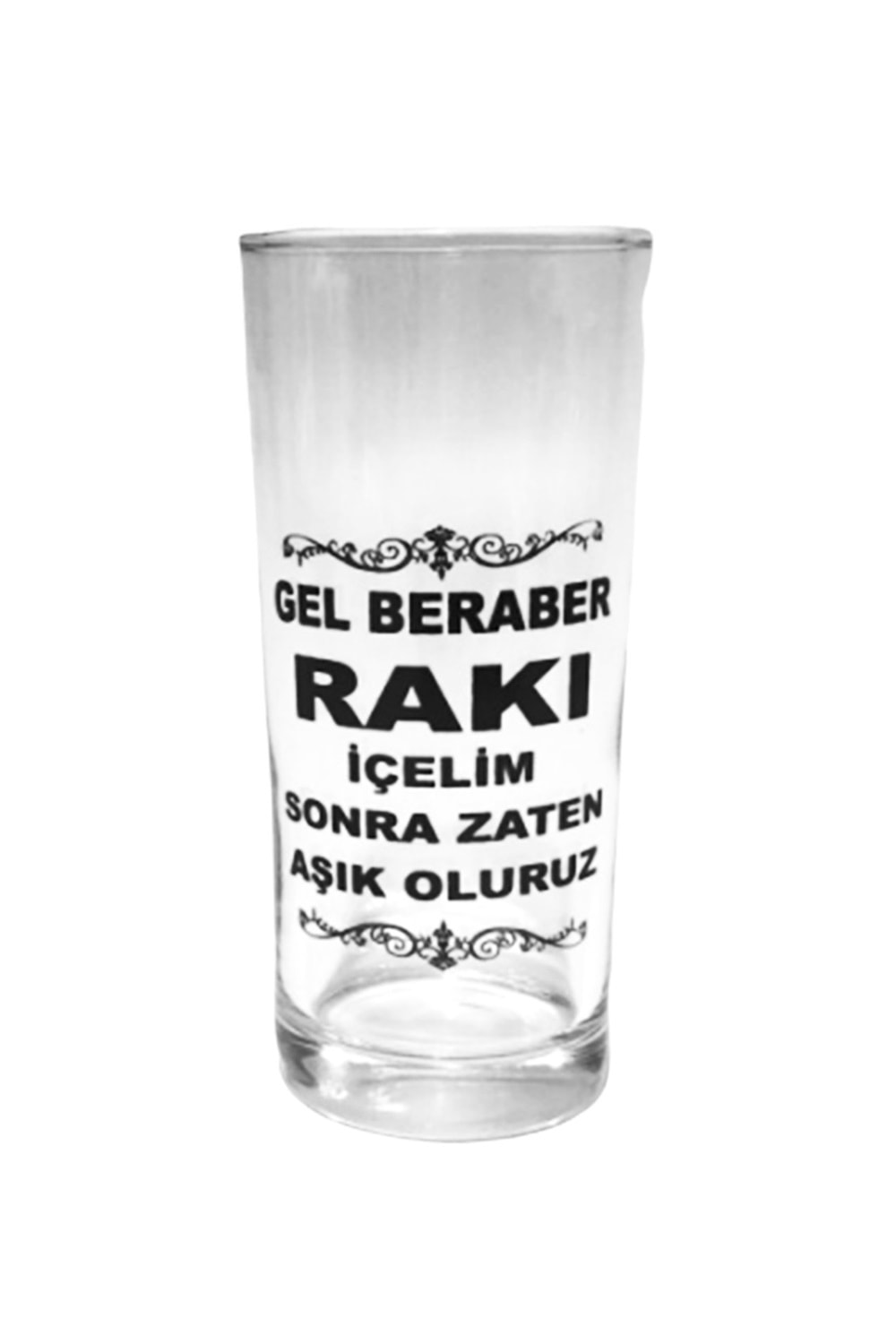 Aşık Oluruz Yazılı Cam Rakı Bardağı 6 ADET Özel Tasarım