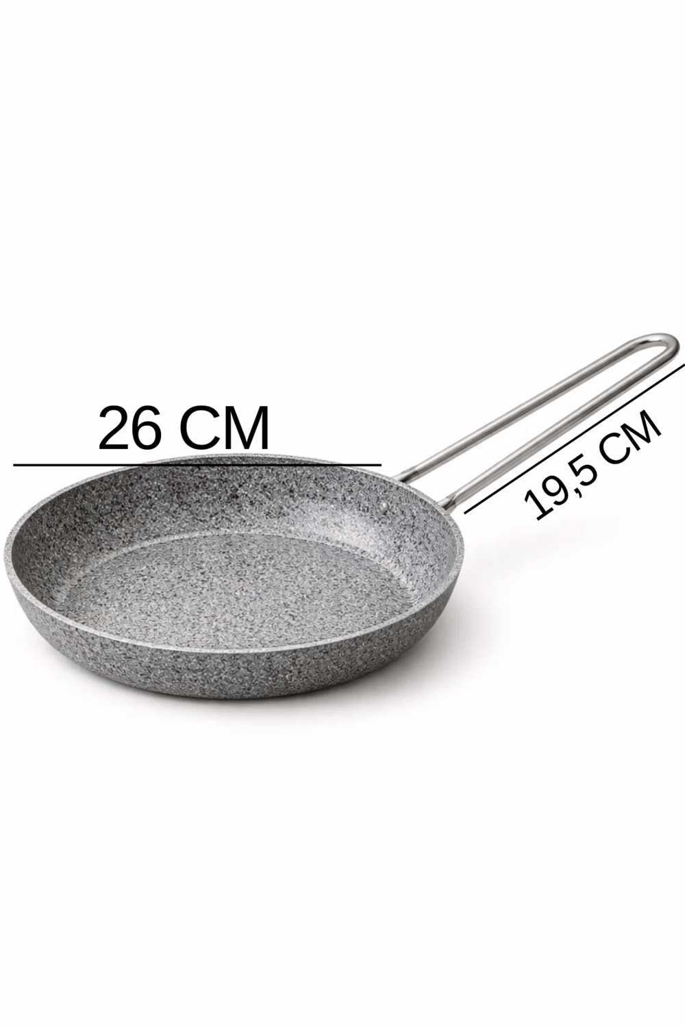 Stone-H 26 cm Çizilmez Yanmaz Yapışmaz Tava